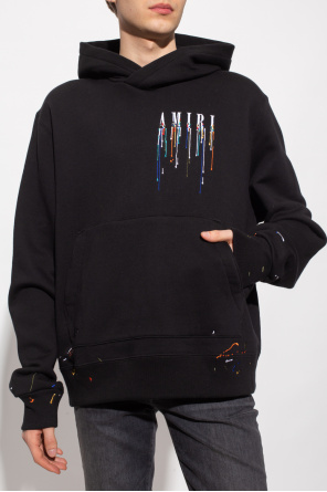パーカー・フーディ AMIRI SS25 SWEATSHIRT WITH LOGO (AMJYHD1049 BLACK) MA QUAD CRYSTAL ZIP HOODIE - Black | AMIRI
